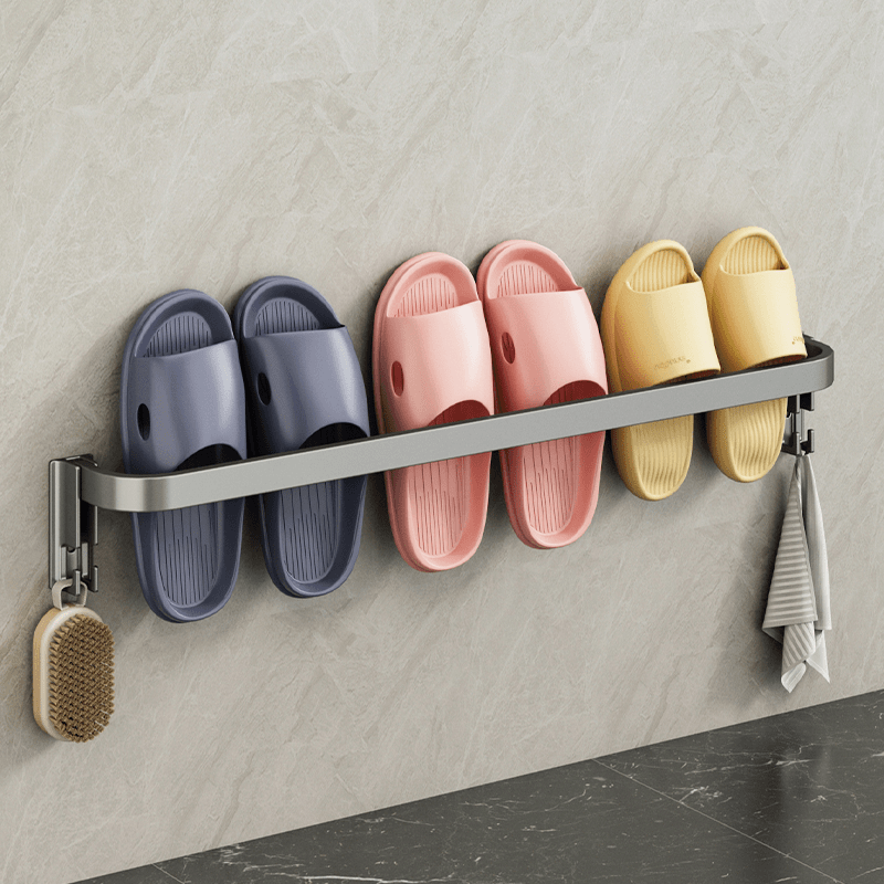 浴室拖鞋架免打孔置物架卧室卫生间壁挂挂架沥水架子收纳神器