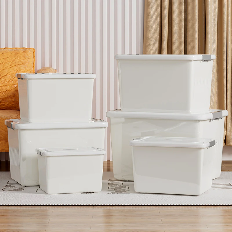 透明收纳箱家用塑料收纳盒衣服玩具整理箱大容量零食后备储物箱子