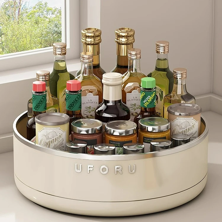 优勤旋转调料置物架厨房台面多功能油盐酱醋调味料用品大全收纳盒