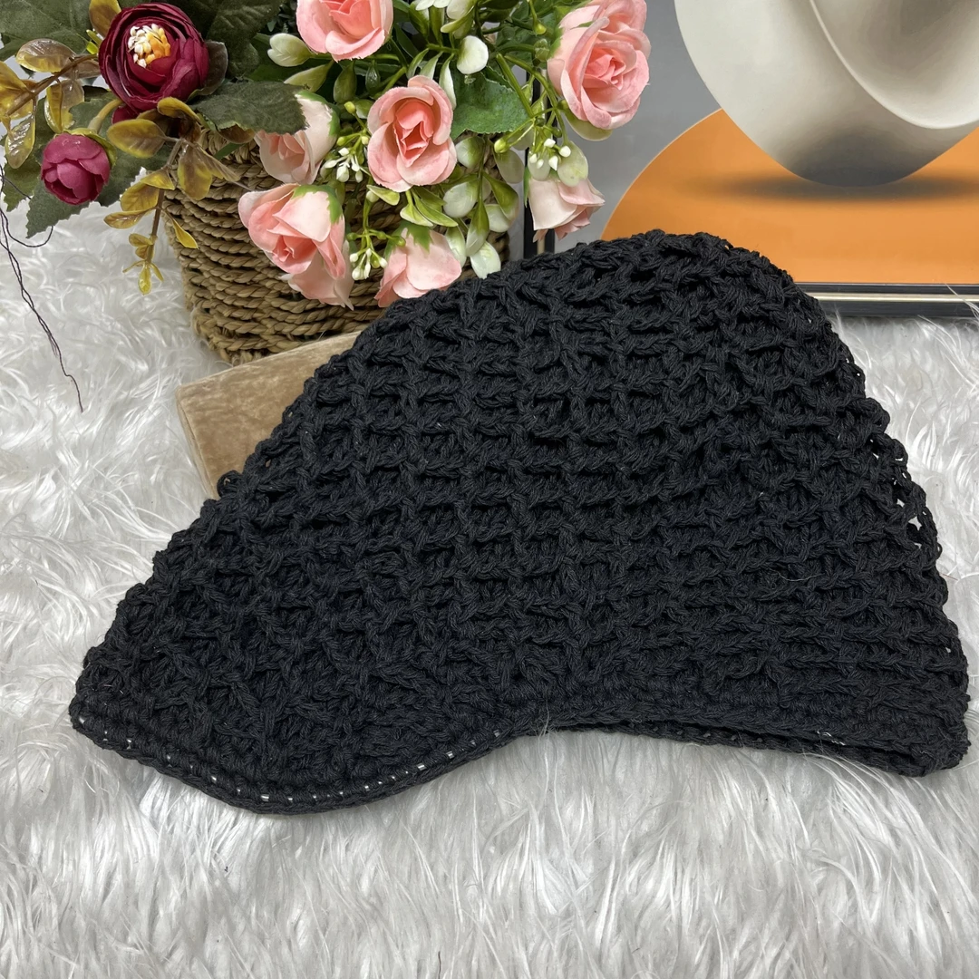 菠萝网鸭舌帽手工编织帽