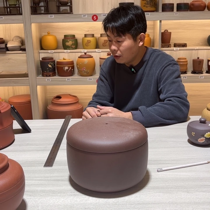紫砂茶叶罐紫泥5 饼茶叶罐