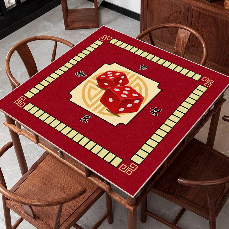 麻将桌垫棋牌室打牌麻将布加厚防滑静音垫耐磨耐脏正方形台面桌布