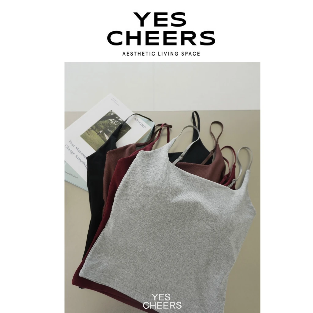 悦是YESCHEERS【浪漫拼接】细吊带带胸垫美背 gx7701