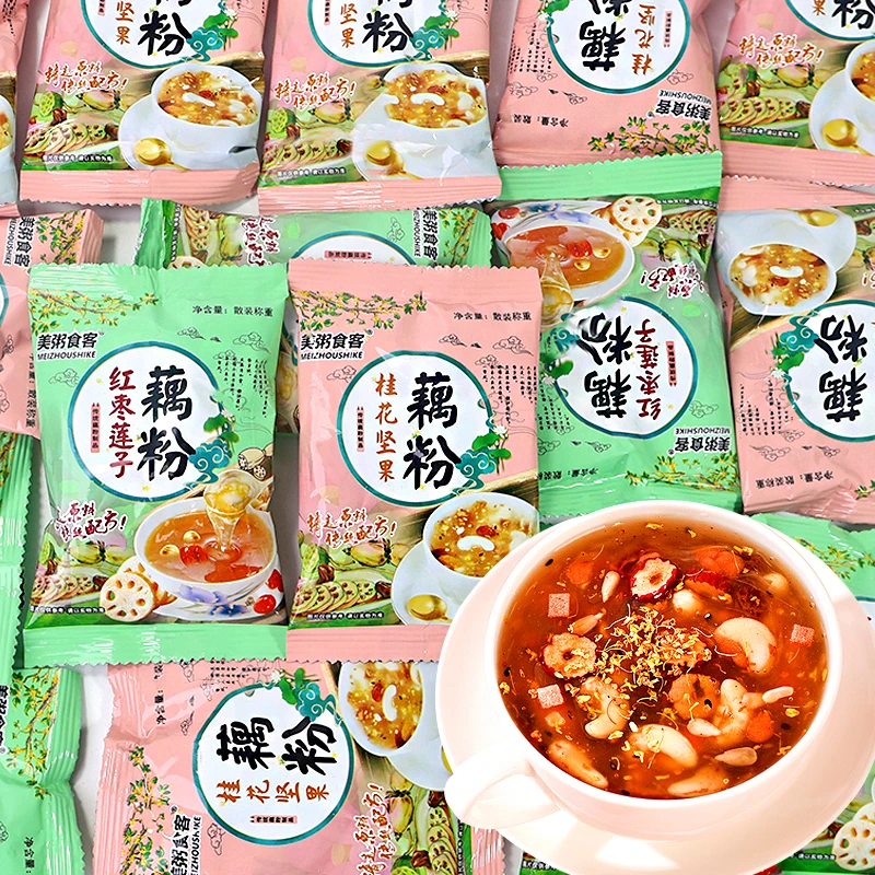 美粥食客桂花坚果藕粉传统红枣莲子藕粉小包装健康营养早餐饱腹