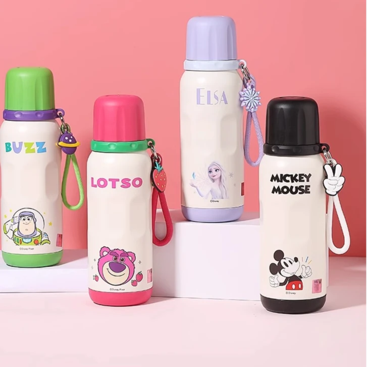【小雪补贴】迪士尼米奇双饮运动熊保温316不锈钢吸管水杯16427
