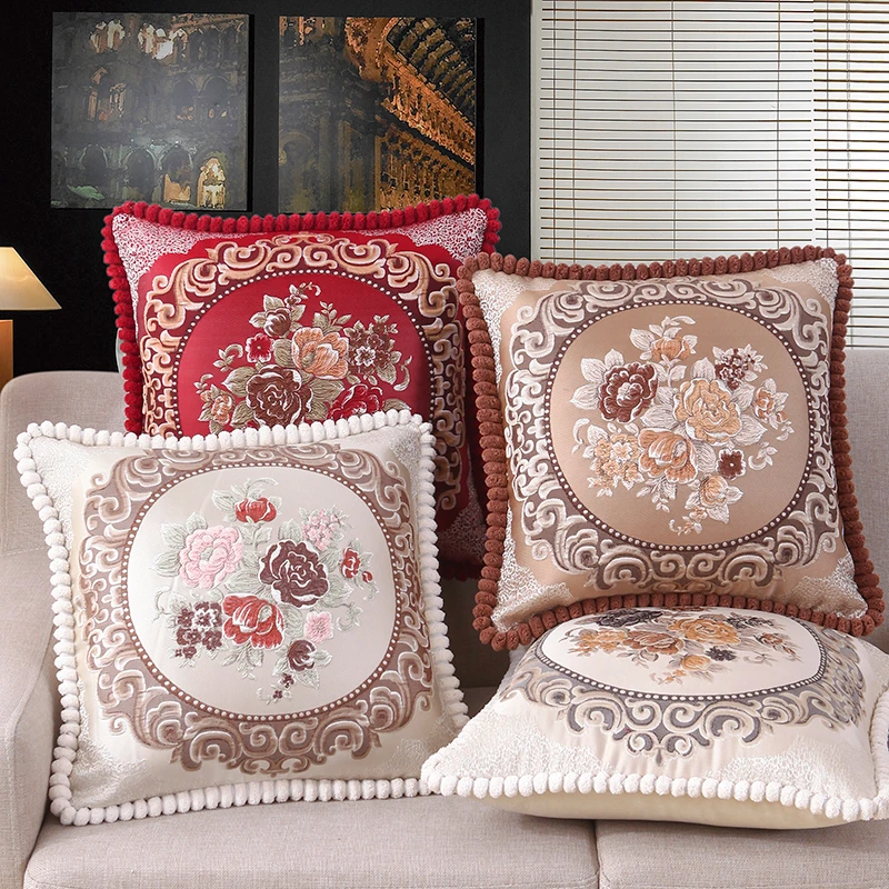 北欧沙发靠垫客厅靠枕正方形抱枕套靠垫大小号沙发欧式枕头套拆洗