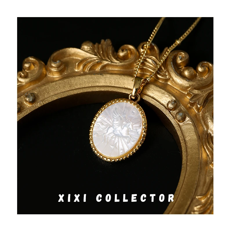 XIXI  COLLECTOR 铜项链  贝壳满月使者项链