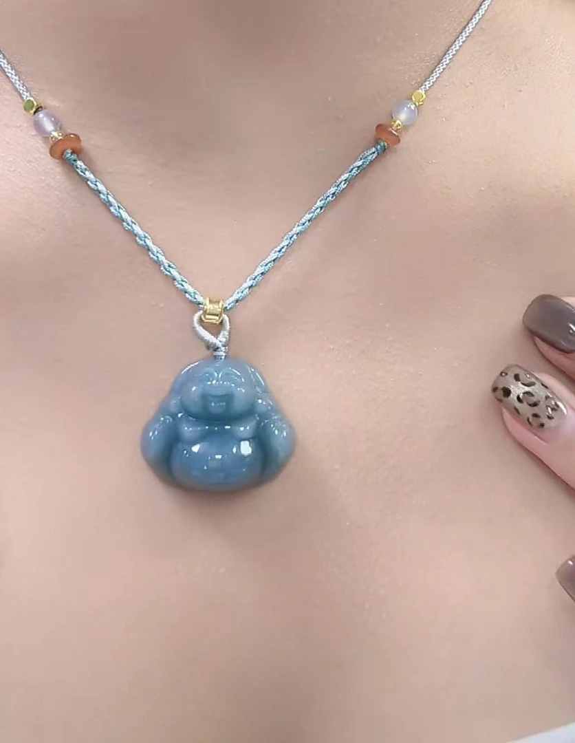 天然翡翠A货佛公吊坠（多样性发货发其一）宽27-30高25厚11-12送绳