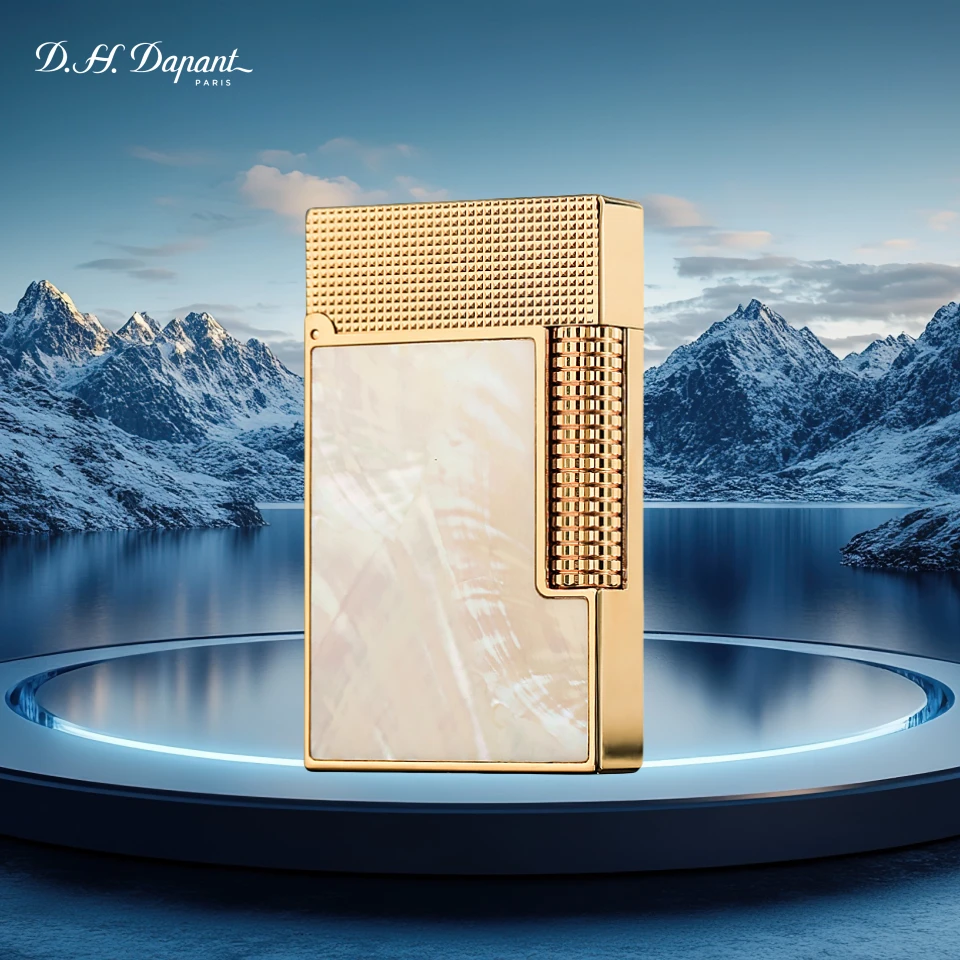 情人节礼物天然贝母镶嵌正品法国皇家都澎进口朗声打火机纯铜高端