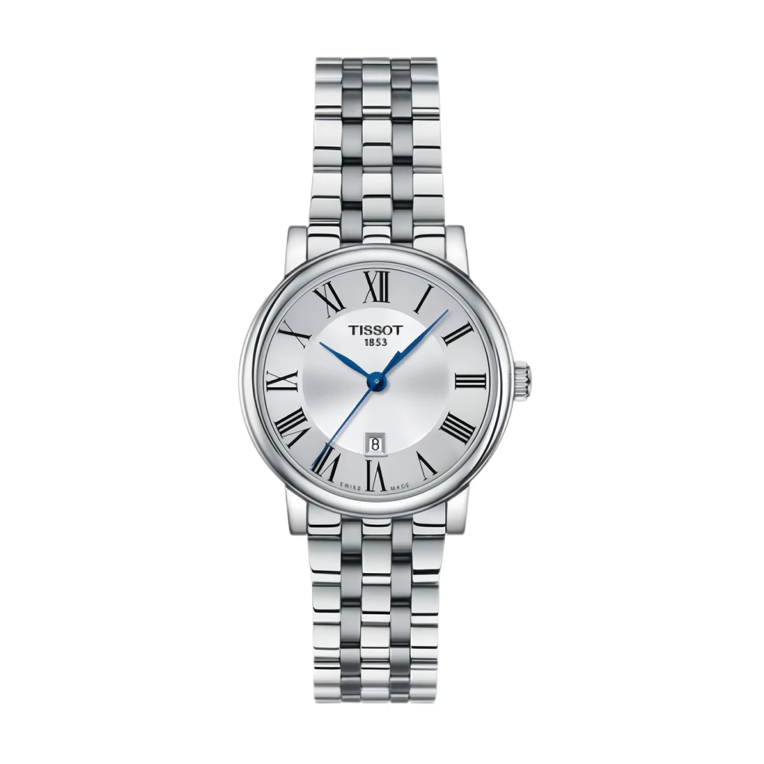 99新 Tissot/天梭 壹/卡森臻我122210罗马银/表径30mm/名表/百搭