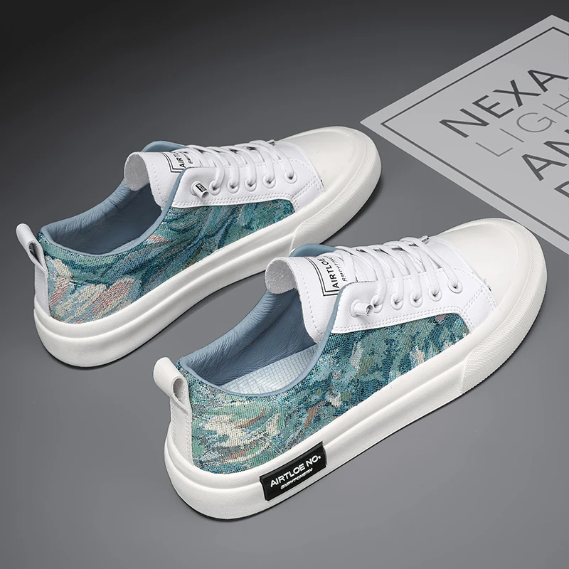 清仓款帆布鞋男2023秋冬季透气防臭懒人一脚蹬潮鞋软底防滑运动鞋