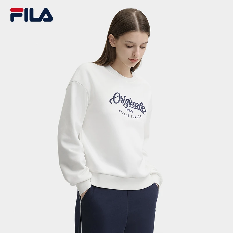 【加厚加绒】FILA斐乐氧气卫衣宽松休闲时尚女款套头衫F11W449212F