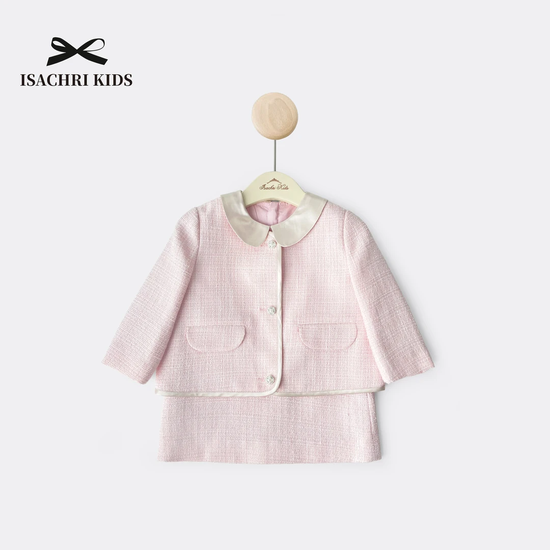 晶晶家【现发】香风世家 优雅贵气！高定女宝连衣裙秋洋气套装 IS123