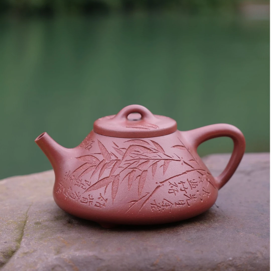 子冶石瓢宜兴紫砂壶原矿紫砂壶底槽青子冶石瓢紫泥紫砂壶
