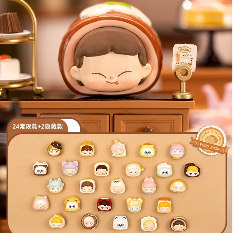 TOYCITY【拆袋拆盒】踩尾巴吃货小铺系列盲袋盲盒正版潮玩贴贴乐
