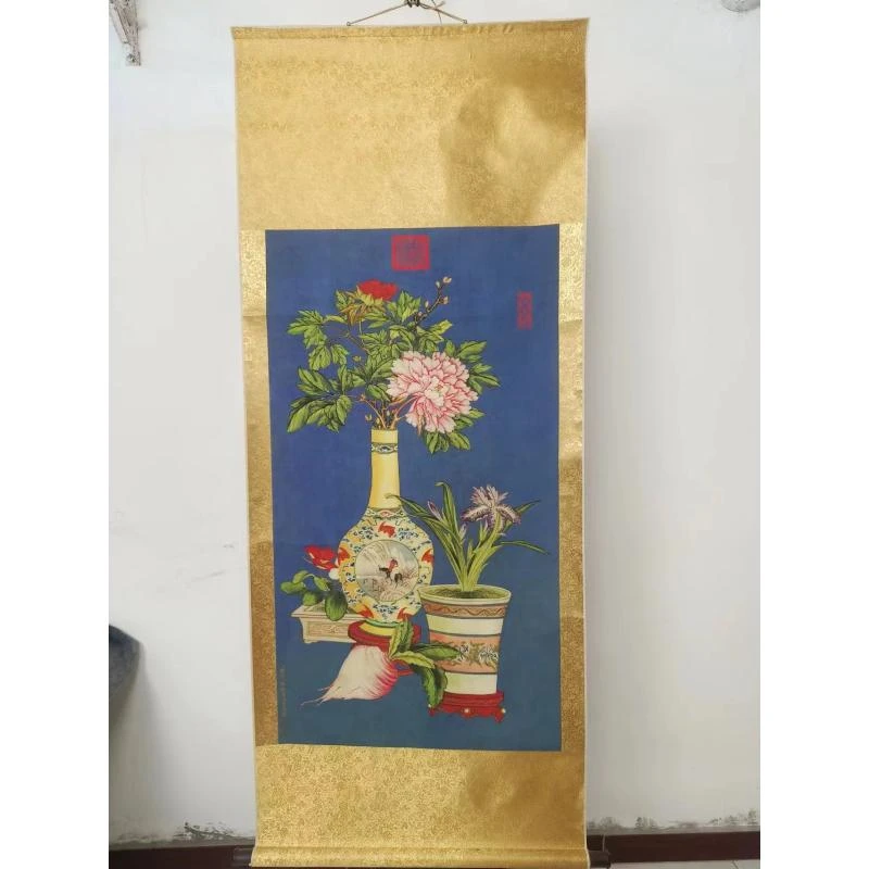 千古书画院 精品 平安富贵 68*170 三尺中堂