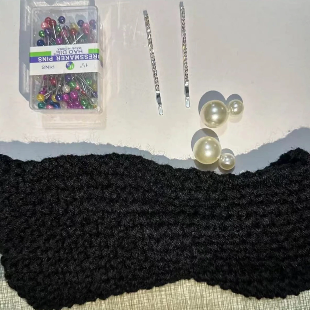 玉米粒束发毛线绷带