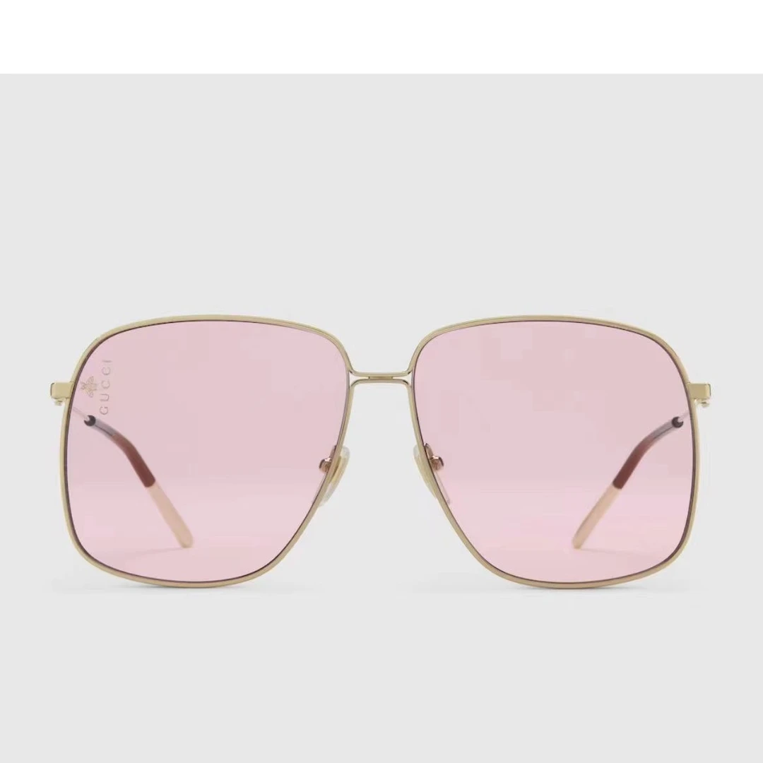 全新未使用 GUCCI/古驰 GUCCI古驰粉色大镜片男女同款太阳镜