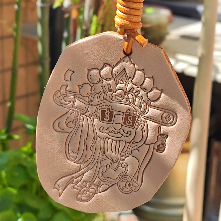 头层树膏牛皮手工制作钥匙扣汽车挂件包包挂件小礼物书签小众可爱