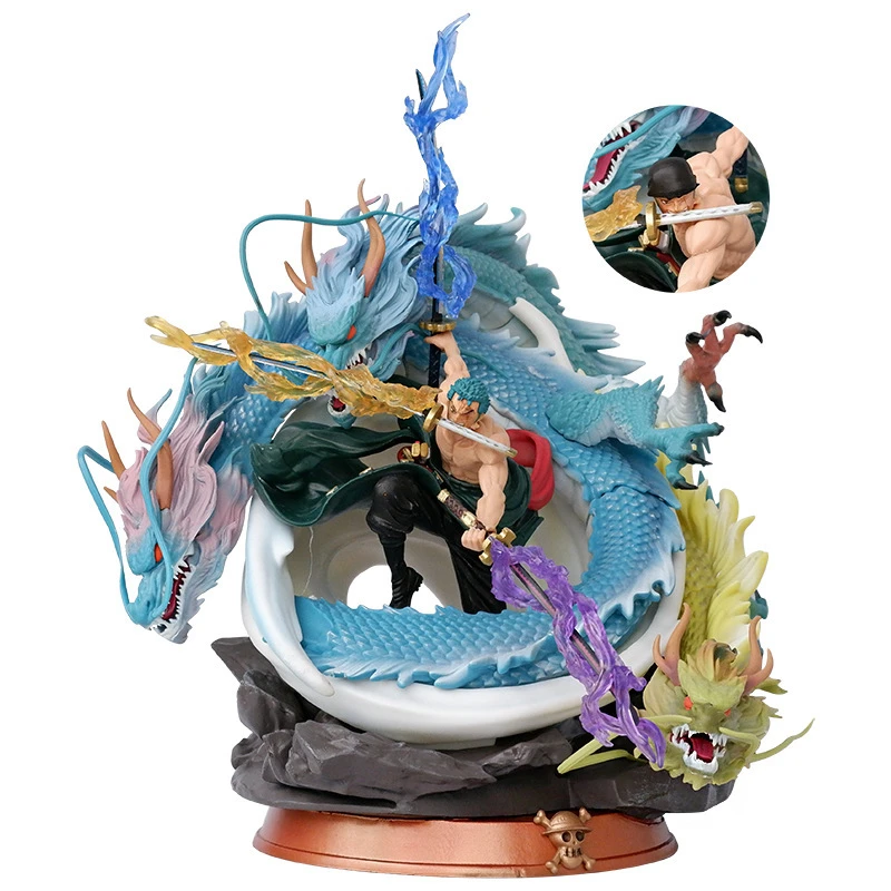 海贼王GK黑珍珠改三龙索隆罗罗洛亚超巨大龙卷风手办雕像模型摆件