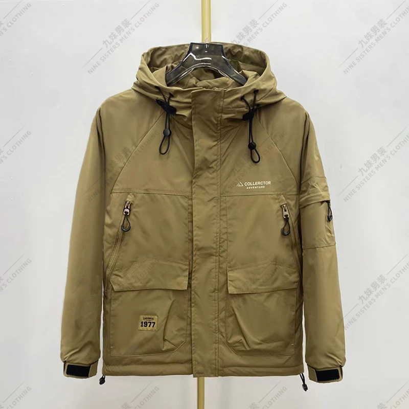 058-241-2367二棉夹克男士连帽加厚户外冬季保暖百搭潮流外套潮流