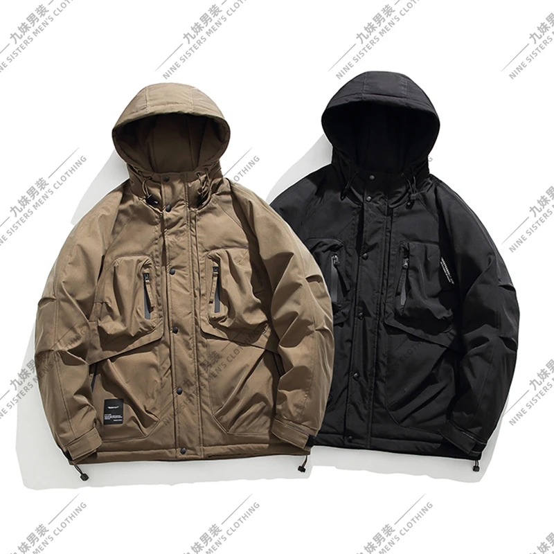 369-913冬季羽绒服男士百搭时尚休闲保暖羽绒服潮流帅气修身外套