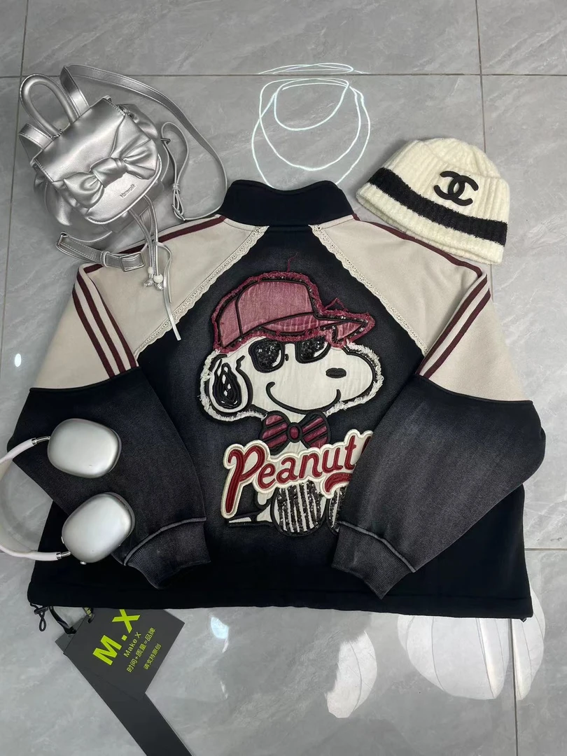 真真欧货【小狗加绒立领外套潮牌设计师款】81285