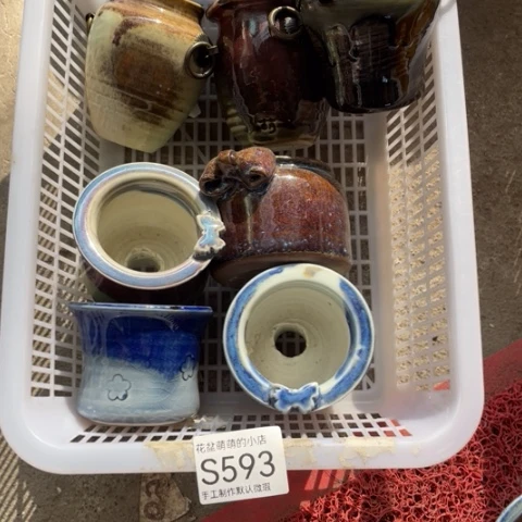 紫砂花盆微瑕593口径5厘米左右