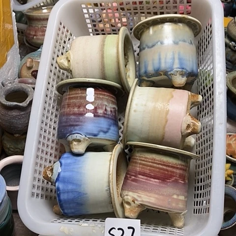 紫砂花盆27号微瑕品口径6.5到7左右