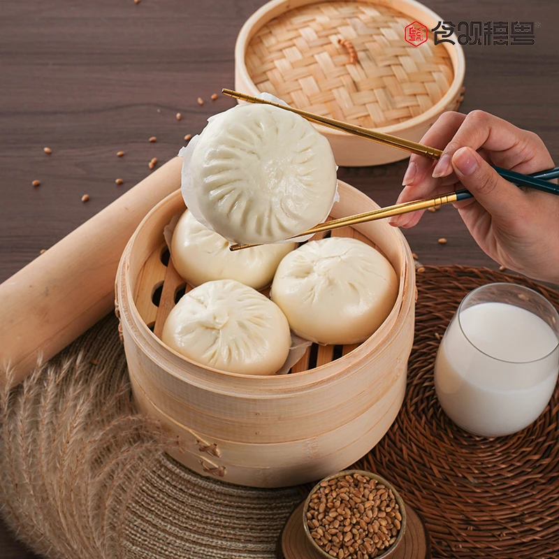 食观穗粤鲜肉包/320g*1袋4个广式早茶半成品食品孩子上学早餐速食