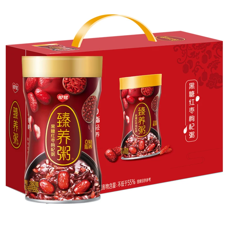 银鹭臻养粥冰糖桂花马蹄粥280g*12罐黑糖红枣枸杞食用浓郁细腻