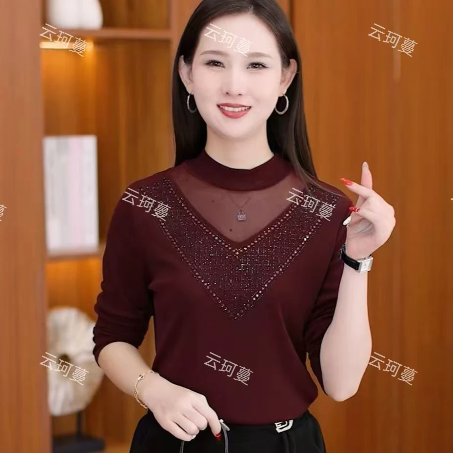 YUNKEMAN/云珂蔓【运费补贴】时尚半高领加绒加厚保暖显瘦打底衫