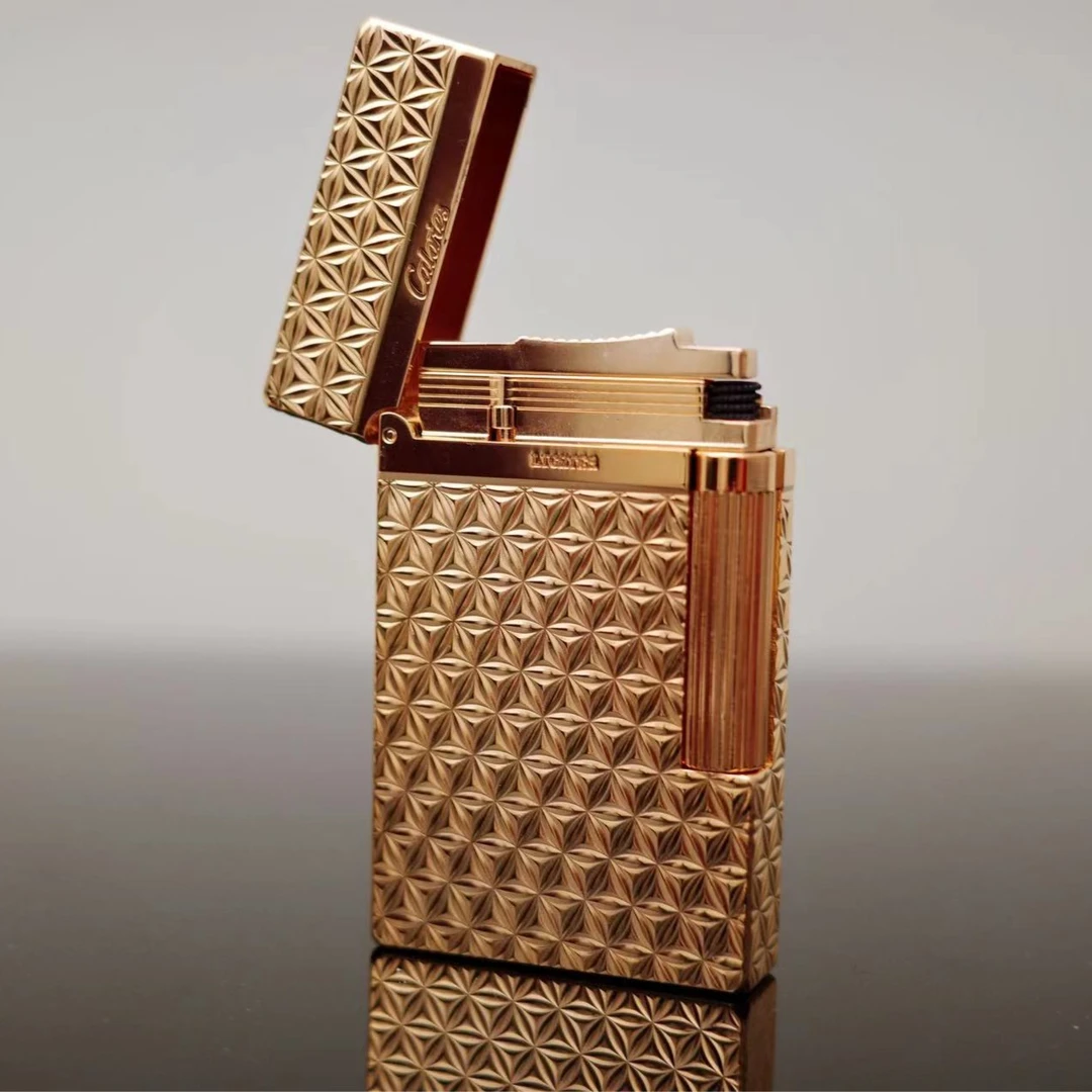 三棱镜-品牌朗声打火机立体高档钢琴音纯铜充气侧滑点火单火火焰