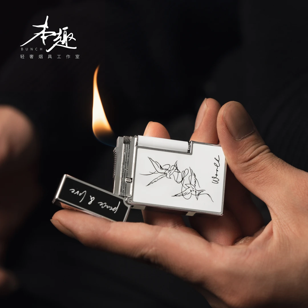 【和平鸽】品牌高档朗声中国漆火机推荐创意钢音纯铜侧滑轮砂轮点火
