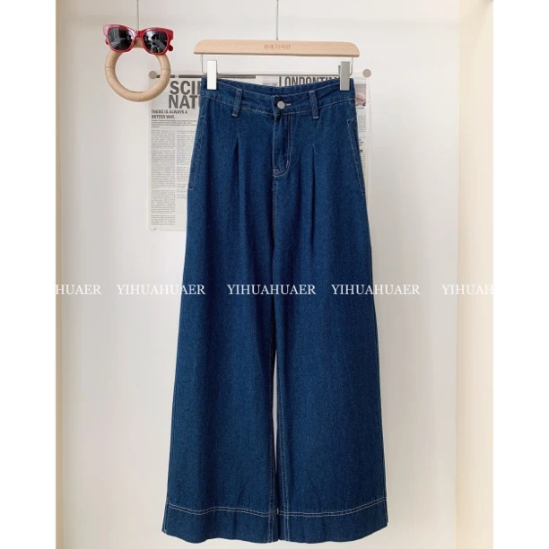 BHH-9049东大门夏季新款韩版百搭显瘦高腰复古牛仔裤