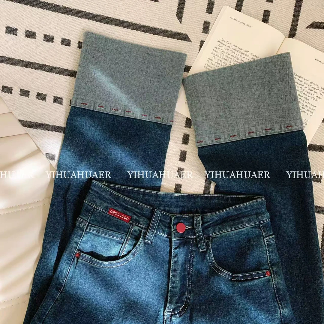 BHH-9550【年度神裤】东大门韩版新款休闲韩系百搭显瘦设计感牛仔裤