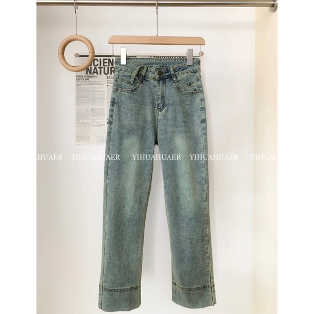 BHH-8267东大门韩国原单韩版新款百搭显瘦时尚简约牛仔九分裤