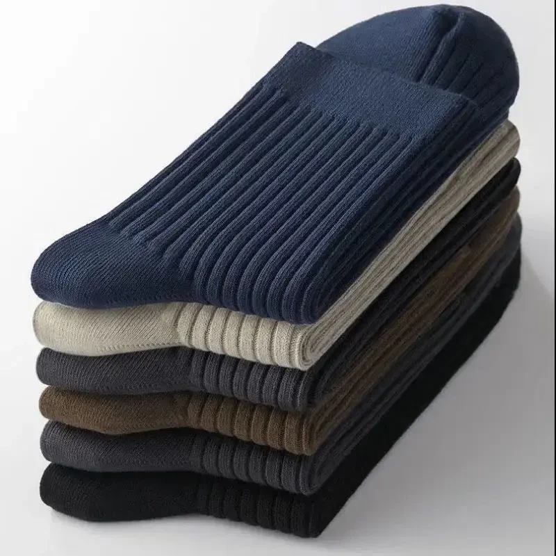 福利男士袜中筒运动袜秋冬加厚款商务四季百搭潮袜吸汗