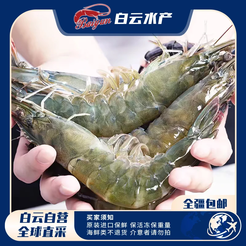 【白云严选】 20/30国鹏生冻黑虎虾  4.5kg/件