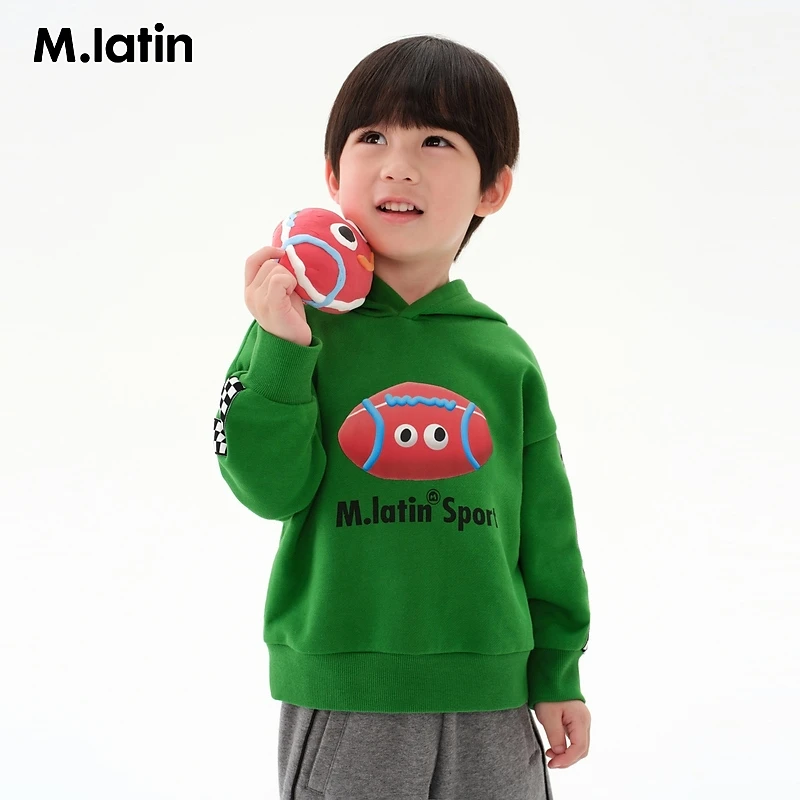宝宝男童上衣K1【球球卫衣】马拉丁儿童秋新款小童衬衫织印花连帽