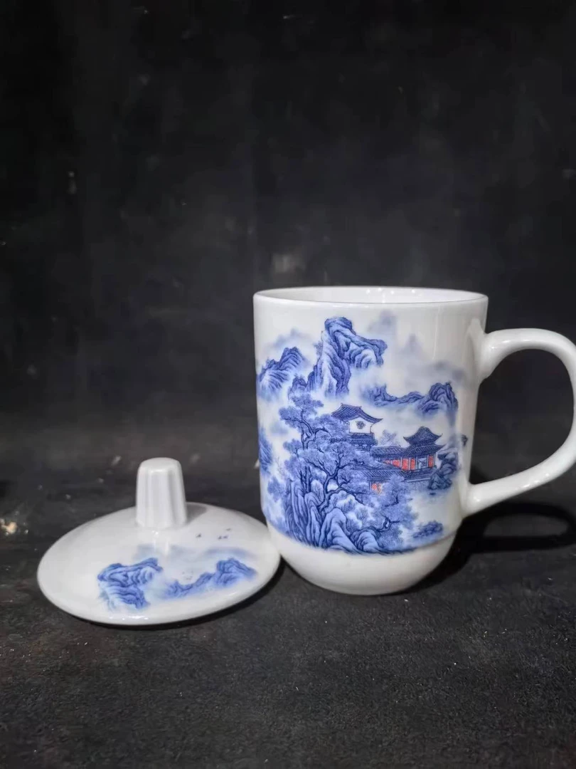 创意陶瓷山水现代杯