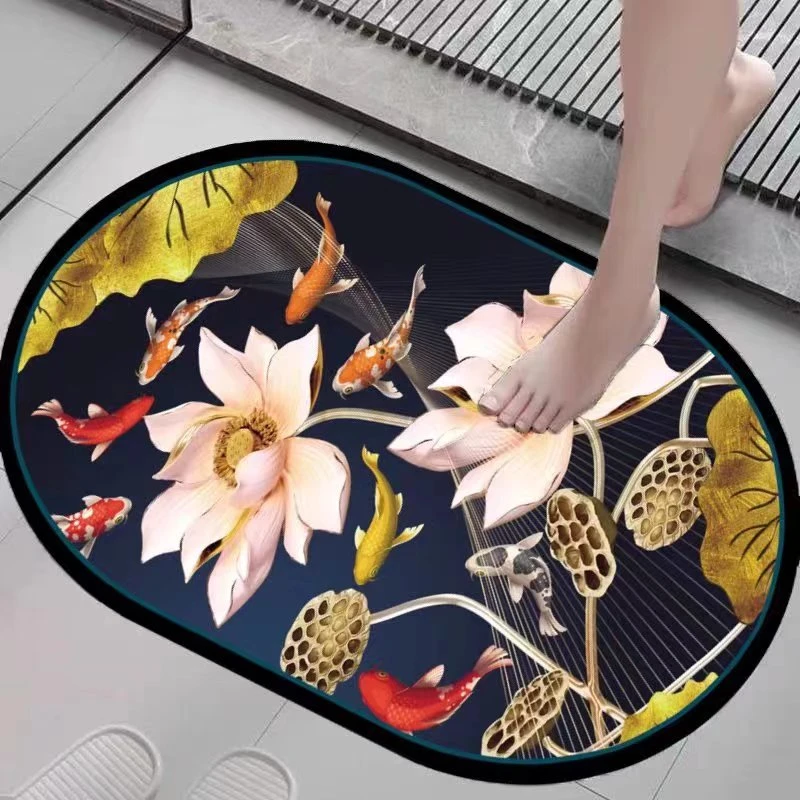 洗手台吸水脚垫防滑耐磨地毯浴室地垫家用门口耐脏吸水硅藻泥软垫