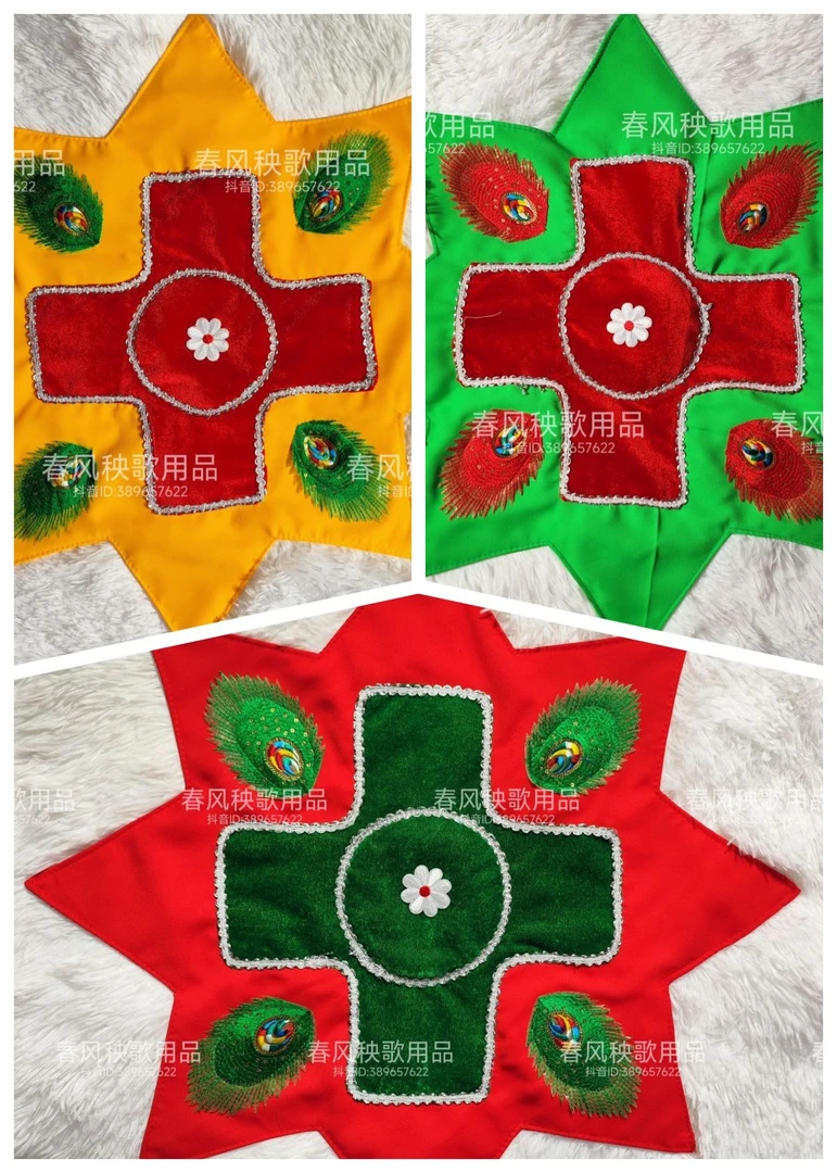 新款大号麻纱手绢二人转舞台演出秧歌队手绢花