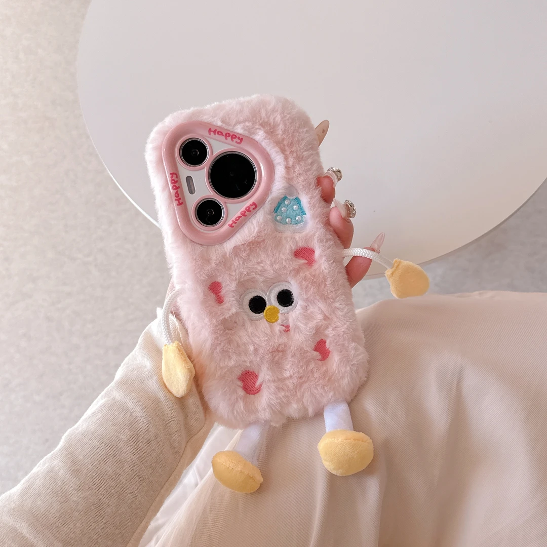 卡通圣诞帽小人适用苹果17promax手机壳iphone16软15秋冬毛绒华为