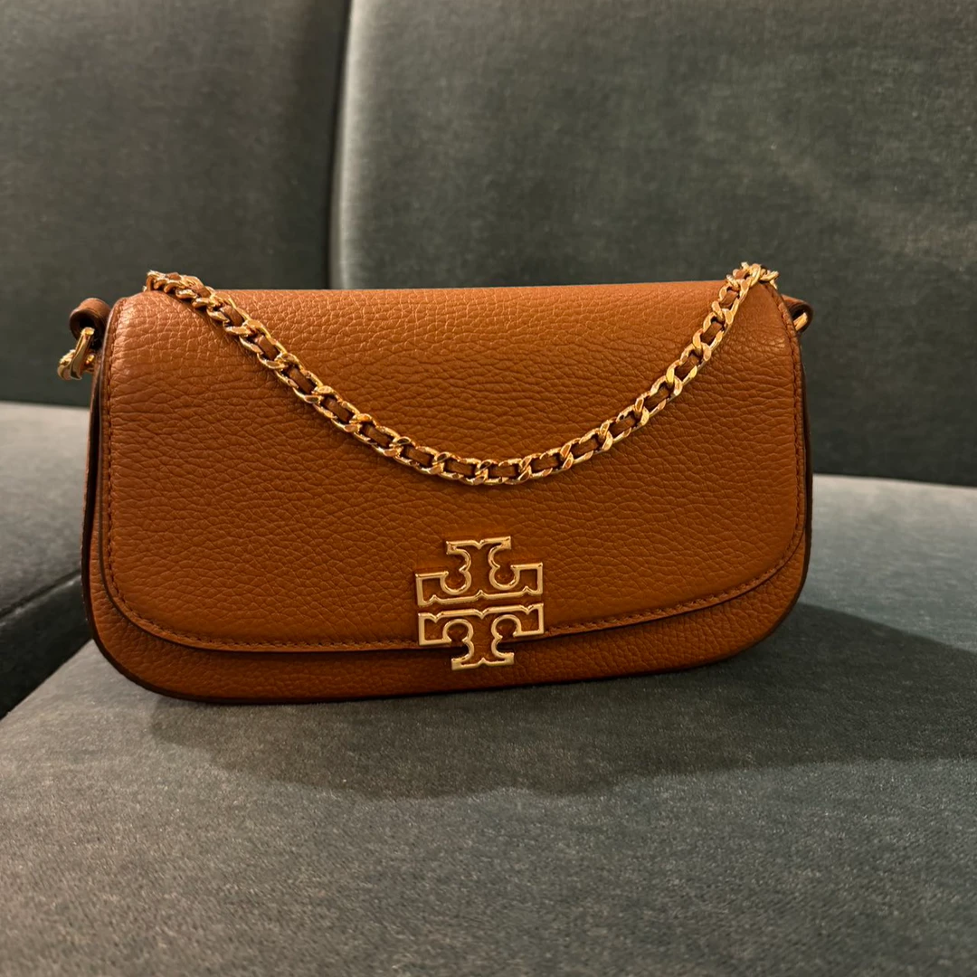 【预售】ToryBurch/汤丽柏琦店内现采Britten深棕单肩斜挎包138772