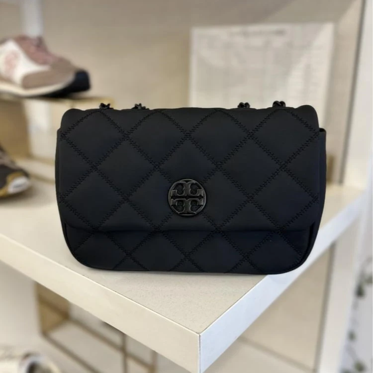 TORY BURCH/汤丽柏琦店内现采WILLA磨砂黑中号链条包149682