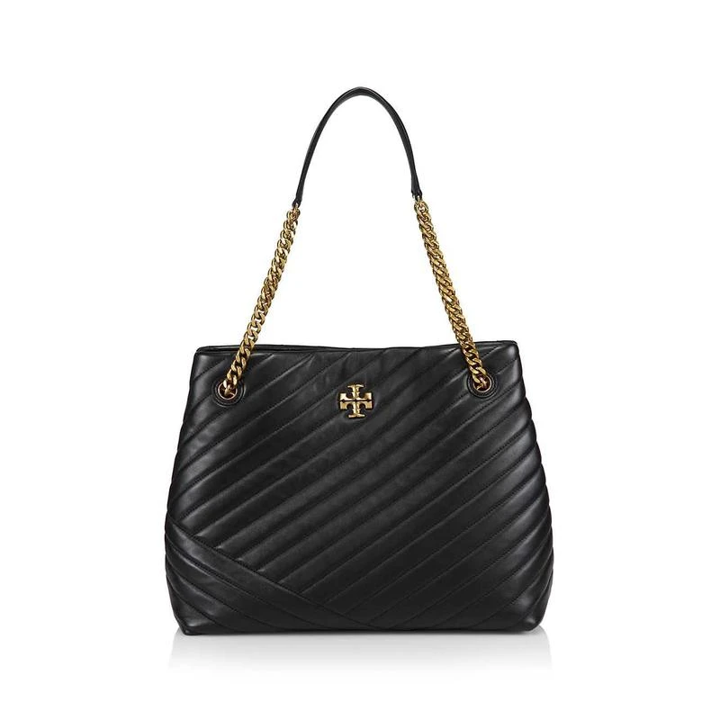 【预售】Tory Burch/汤丽柏琦专柜KiraV形黑金链条托特包157016