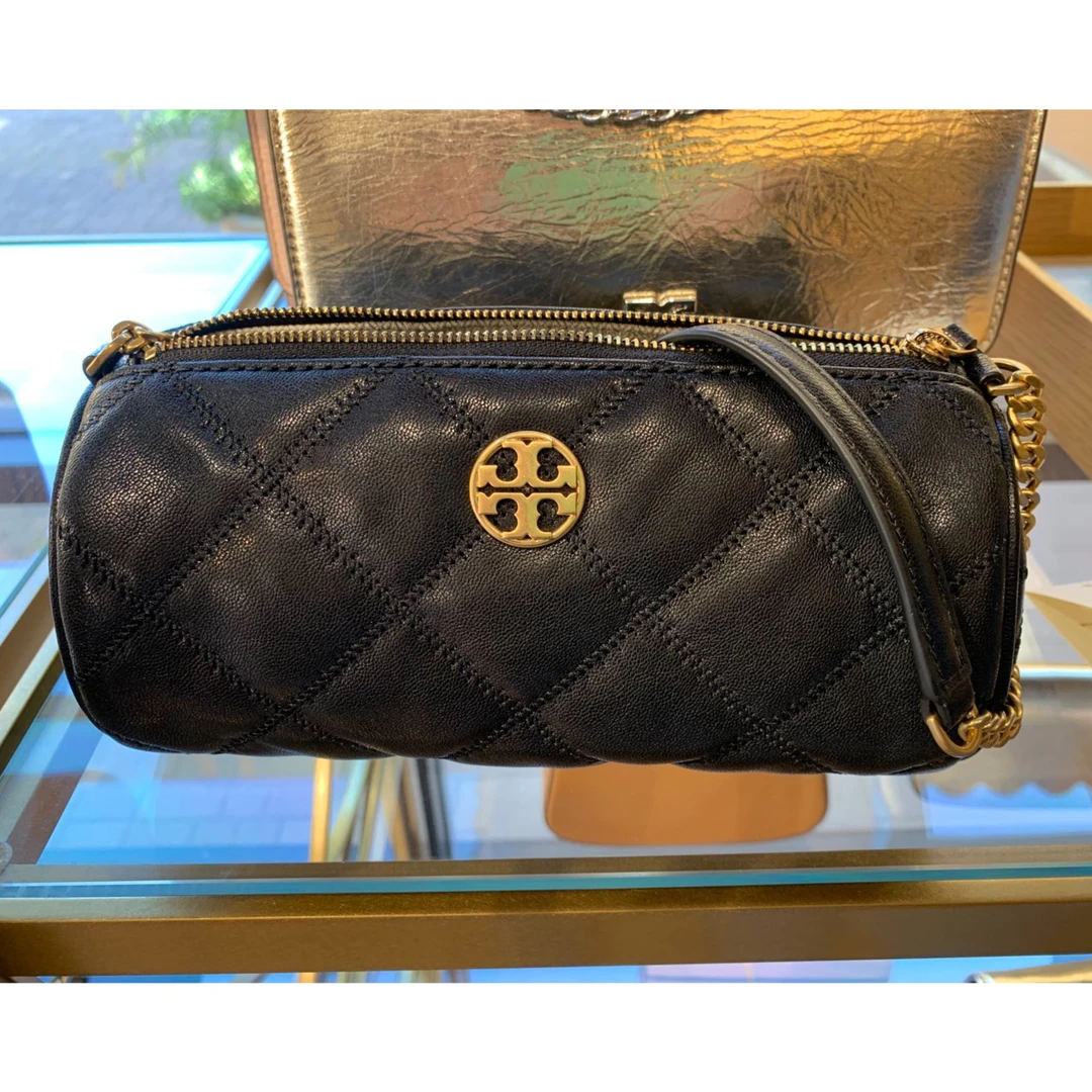 【预售】ToryBurch/汤丽柏琦店内现采Willa黑笔筒斜挎包153372