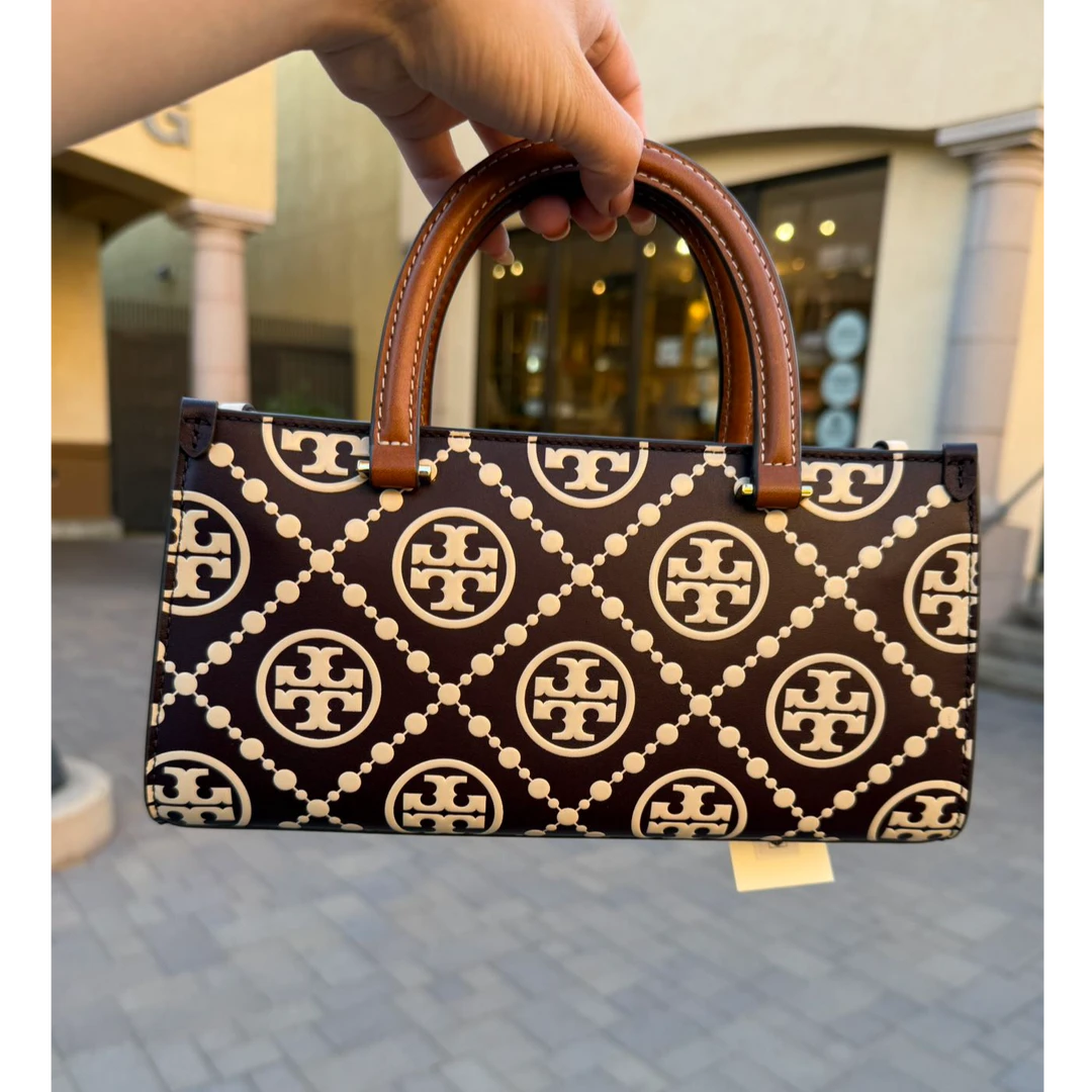 【预售】ToryBurch/汤丽柏琦专柜T MONOGRAM小号AB面托特包165082