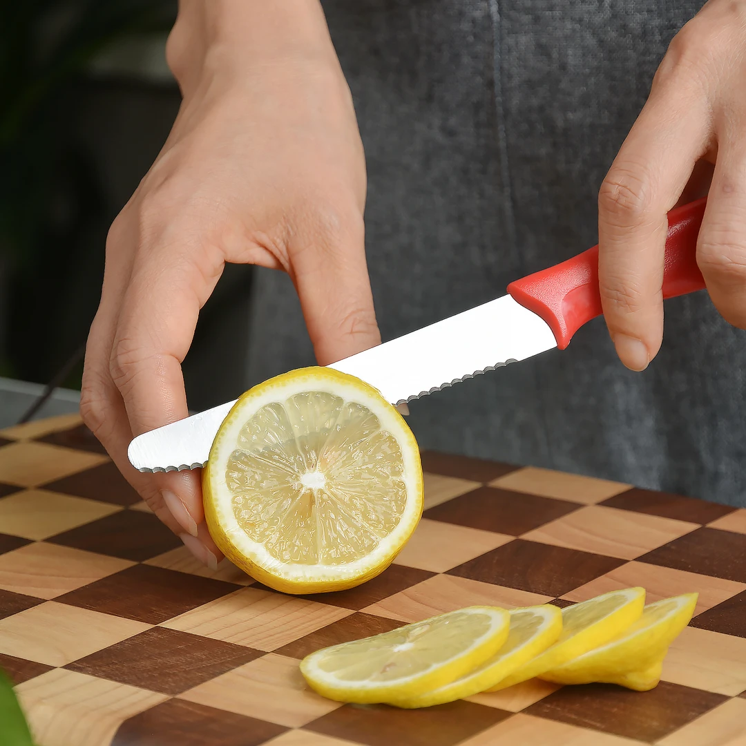 锯齿刀高级水果刀圆头家用小刀厨房面包刀小号多功能辅食刀削皮刀